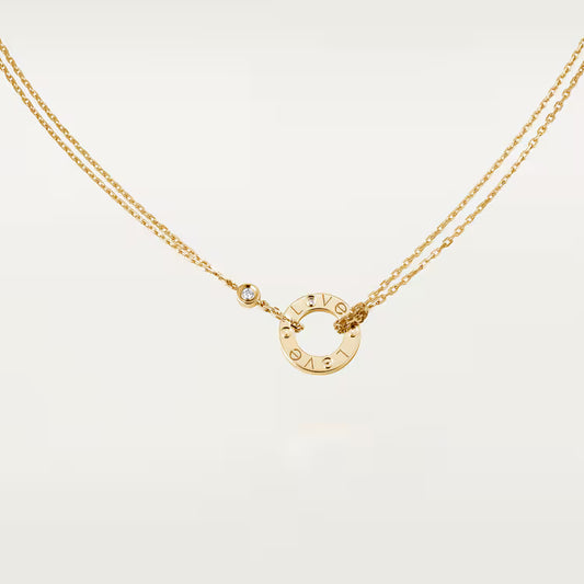 LOVE pendant, 2 diamonds