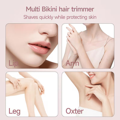 pc Women'S 2-In-1 Electric Hair Remover - Suitable for Bikini Line, Armpits, Legs, Arms & Face. USB Rechargeable, Wet & Dry Shaver with Facial Trimmer