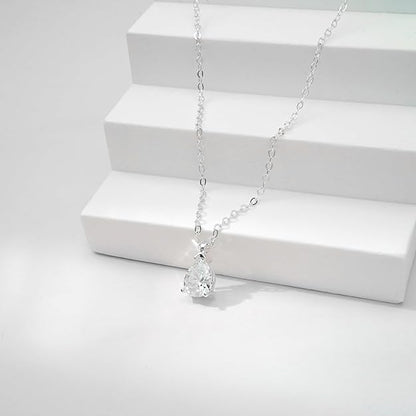 Silver Necklace for Women 14K Silver Plated Dainty Pendant Chain Puffy Heart Italian Horn Radiant Sun Compass CZ Teardrop Bow Charm Trendy Jewelry Gift