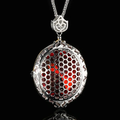 Sparkling High Carbon Diamond Pendant Necklace for Women 25*30mm Blue Pink Red Big Gemstone with Neck Chain Gift Fashion Jewelry