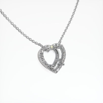 56.41 Carat Pink Kunzite Pave Necklace in Solid Platinum 950