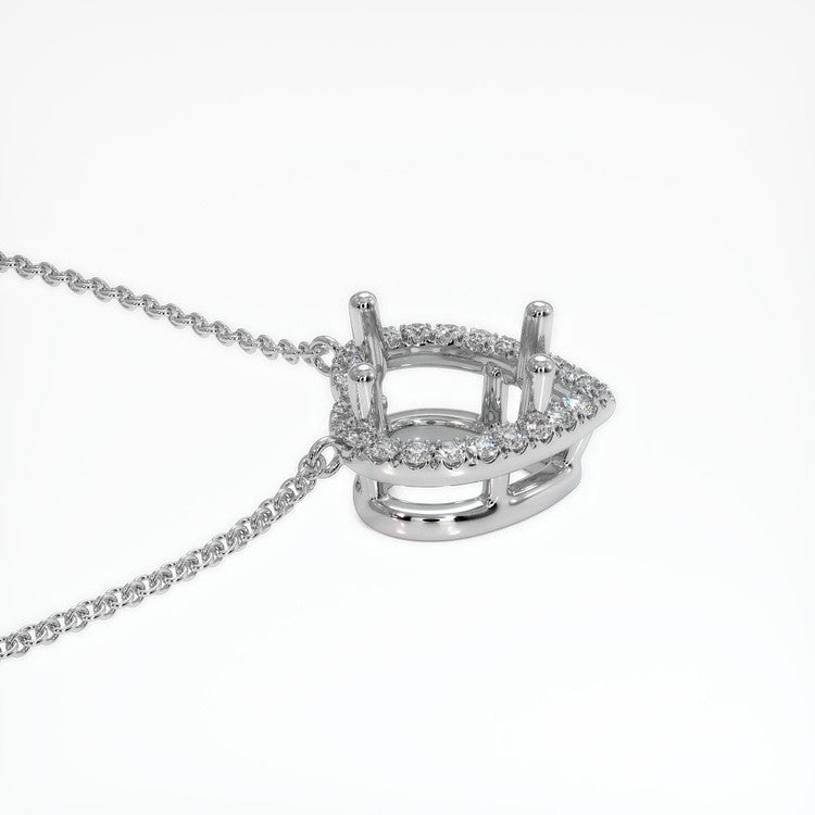 56.41 Carat Pink Kunzite Pave Necklace in Solid Platinum 950