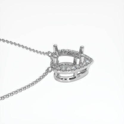56.41 Carat Pink Kunzite Pave Necklace in Solid Platinum 950