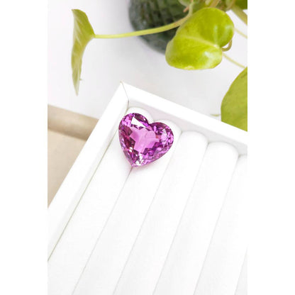 56.41 Carat Pink Kunzite Pave Necklace in Solid Platinum 950
