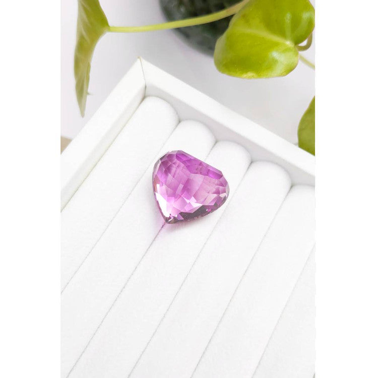 56.41 Carat Pink Kunzite Pave Necklace in Solid Platinum 950
